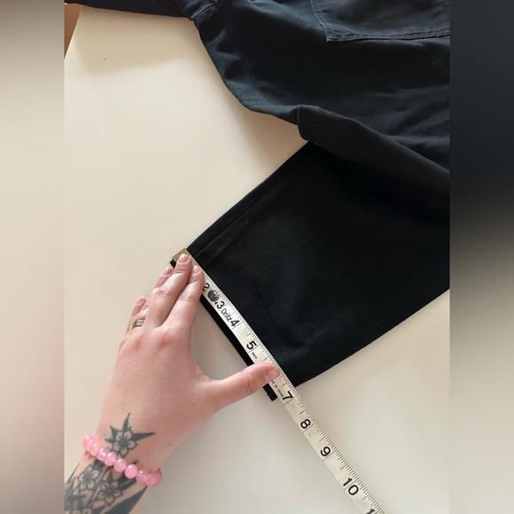 Carhartt WIP Work In Progress Fatigue Pant Heavy Canvas Black Workwear Crop - Picture 5 of 8